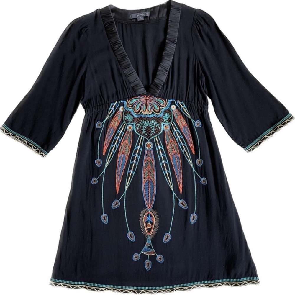 Forever 21 Embroidered Tunic Top Or Mini Dress